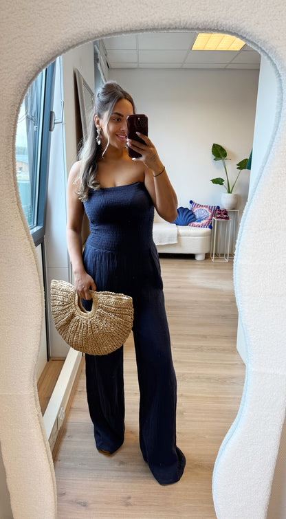 Jaily jumpsuit strapless navy