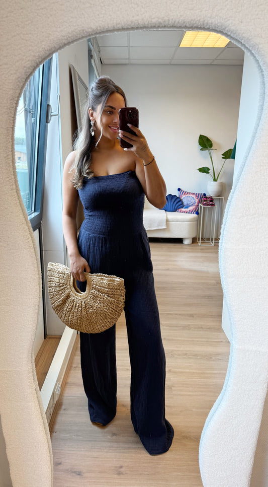 Jaily jumpsuit strapless navy