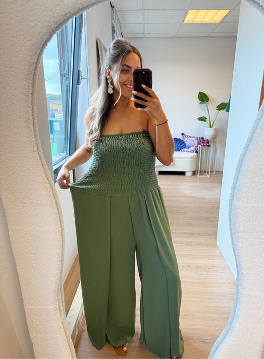 Janity jumpsuit strapless army