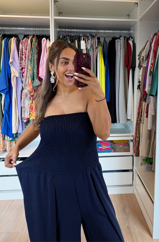 Janity jumpsuit strapless navy