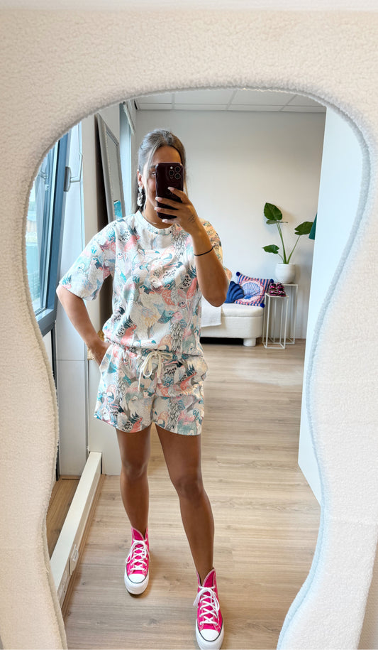Paige parrot two piece set blue