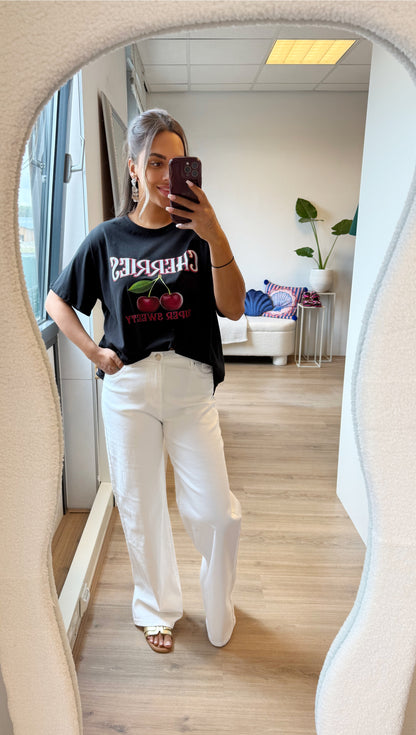 Veerle wide leg jeans white