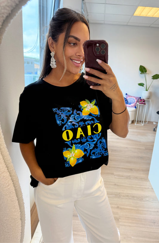 Lemon tshirt black