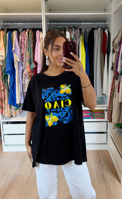 Lemon tshirt black