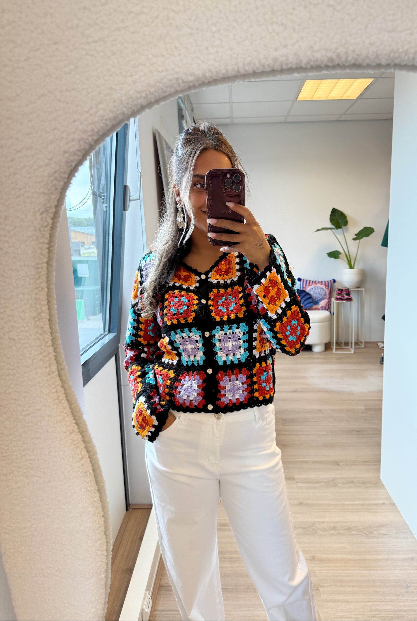 Cassie crochet top/vest black