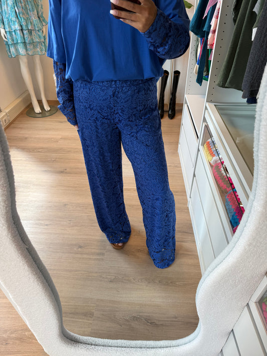 Leah lace pants kobalt