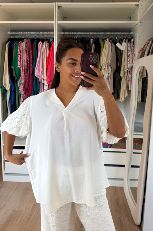 Leah lace top wit