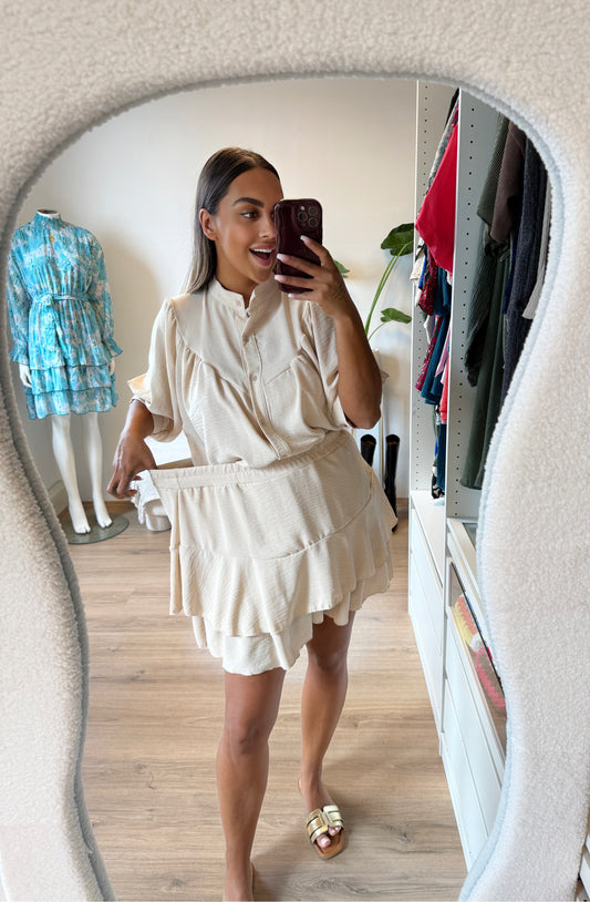 Yara two piece set beige