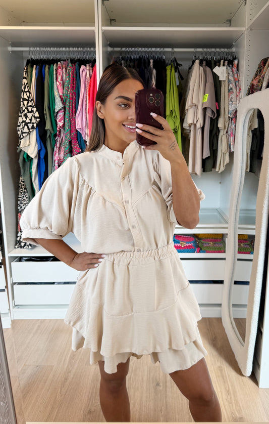 Yara two piece set beige