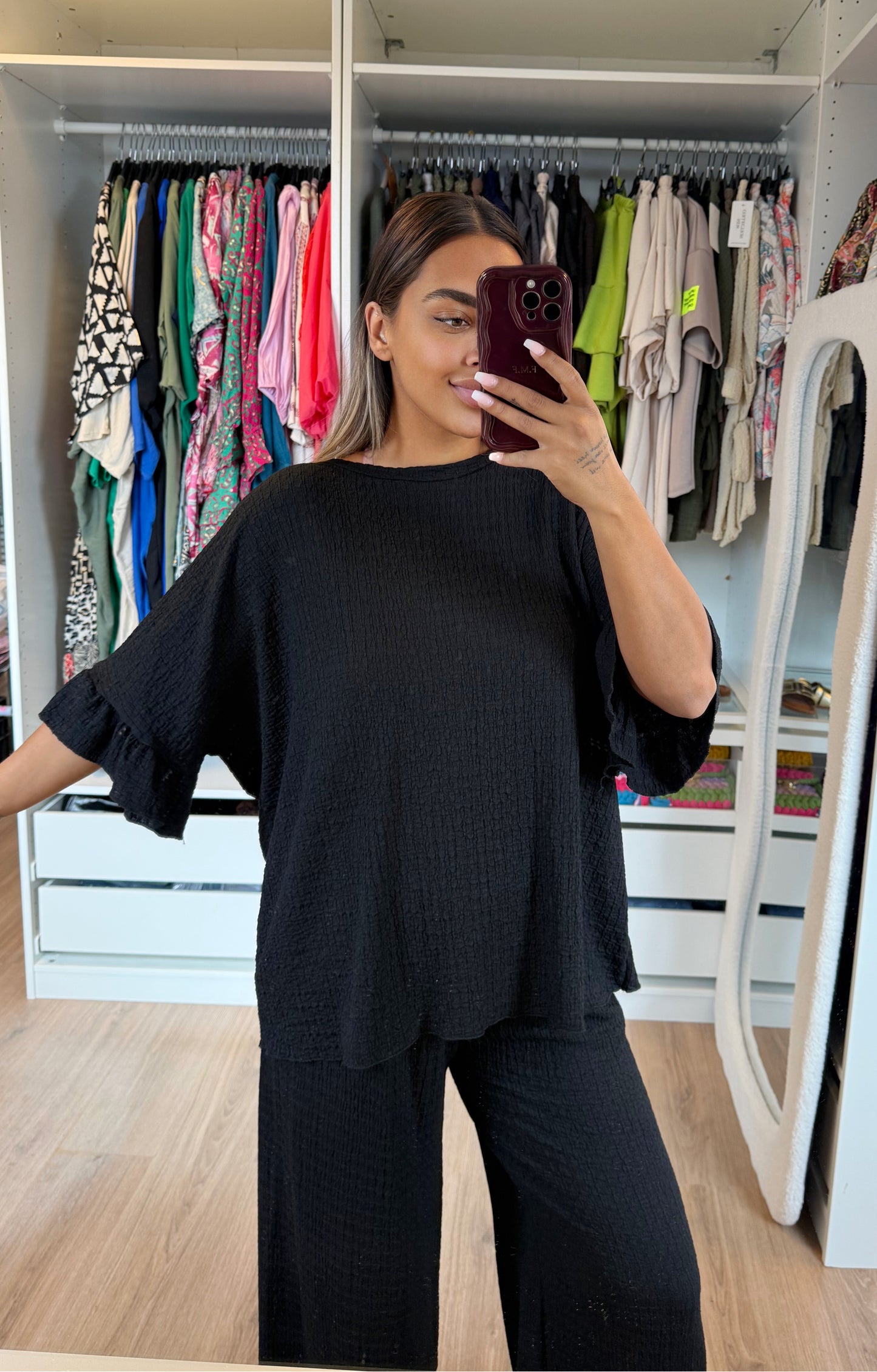 Olivia two piece set black