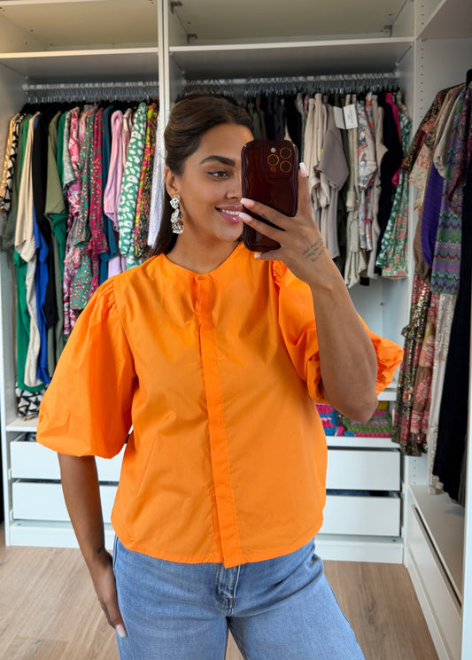 Bliss balloon blouse orange