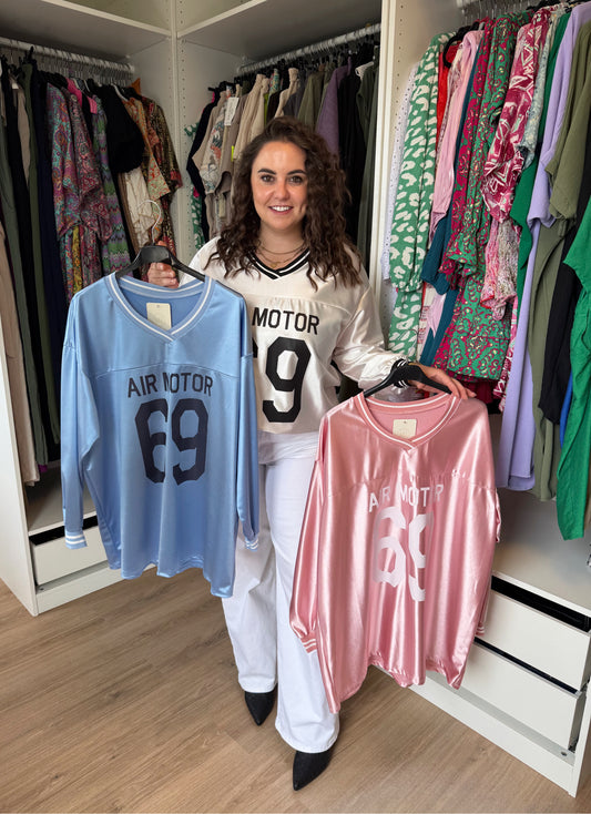 Jersey longsleeve shiny white