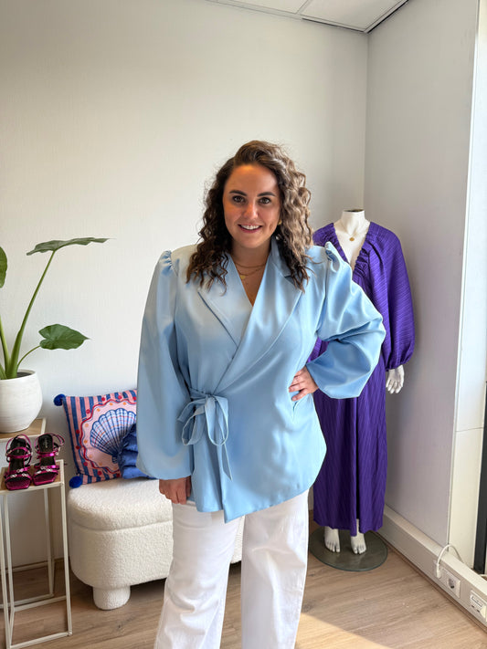 Bodie balloon blazer lightblue