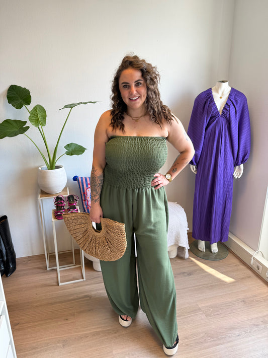 Janity jumpsuit strapless army