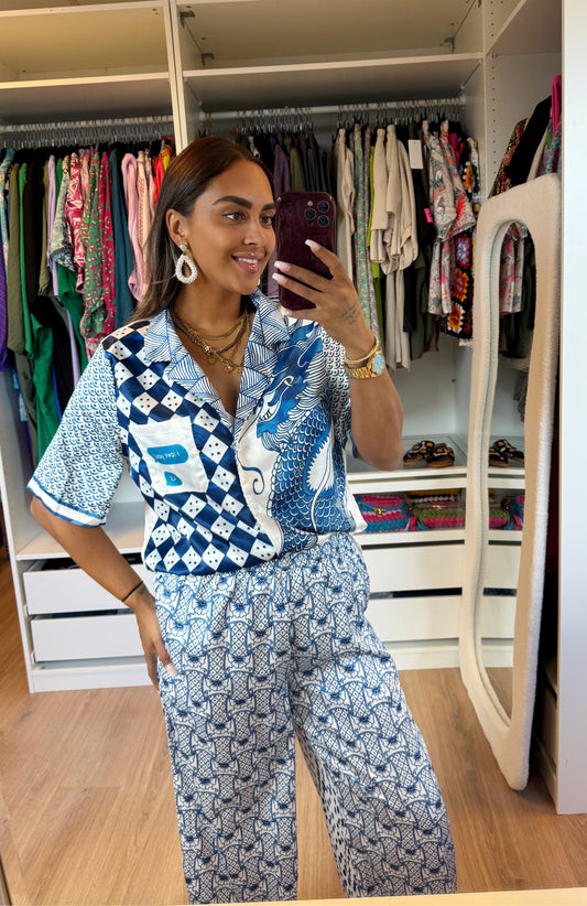Silky dragon two piece blue lagoon