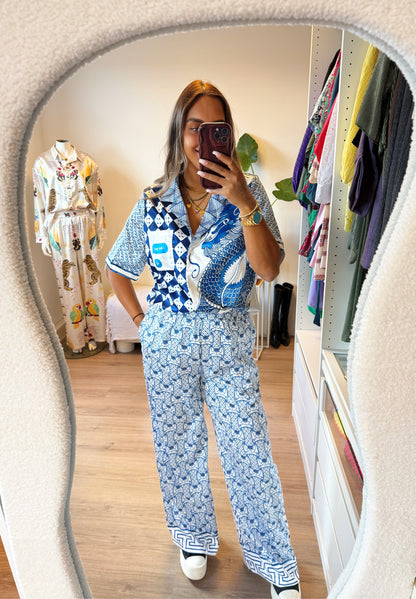 Silky dragon two piece blue lagoon