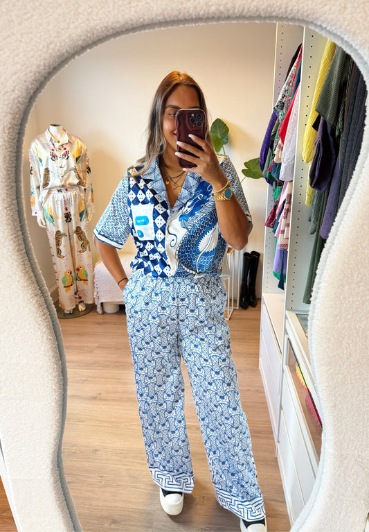 Silky dragon two piece blue lagoon