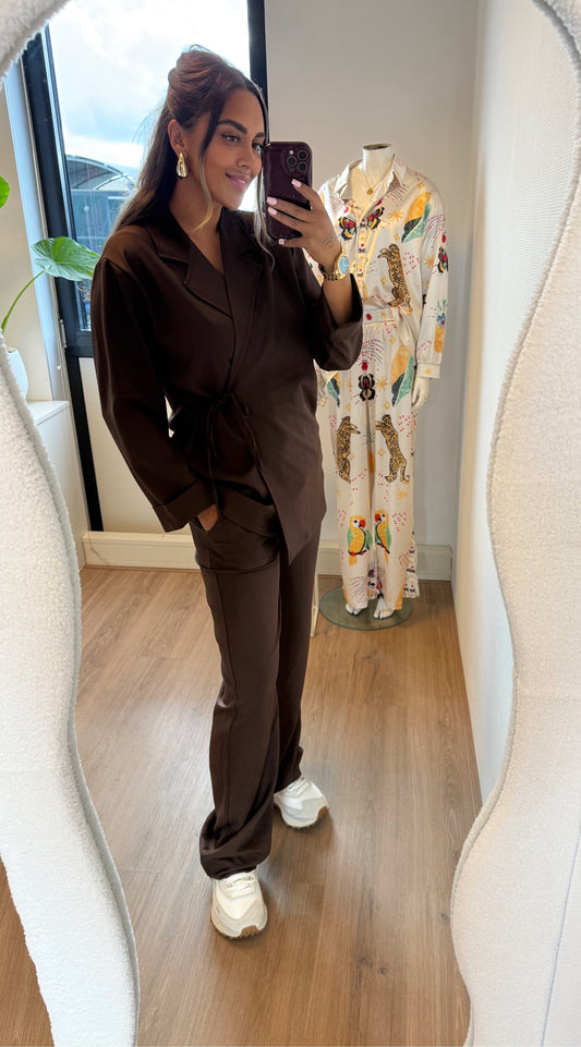 Whitley wrap suit choco brown