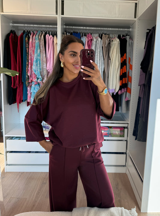 Brooklyn basic jogger set bordeaux