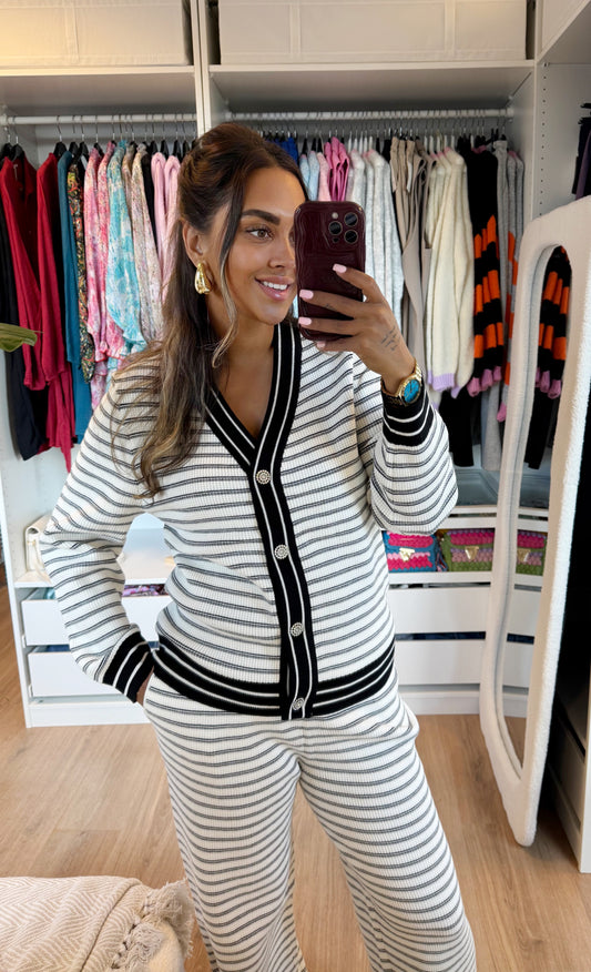 Chanelle two piece black & white