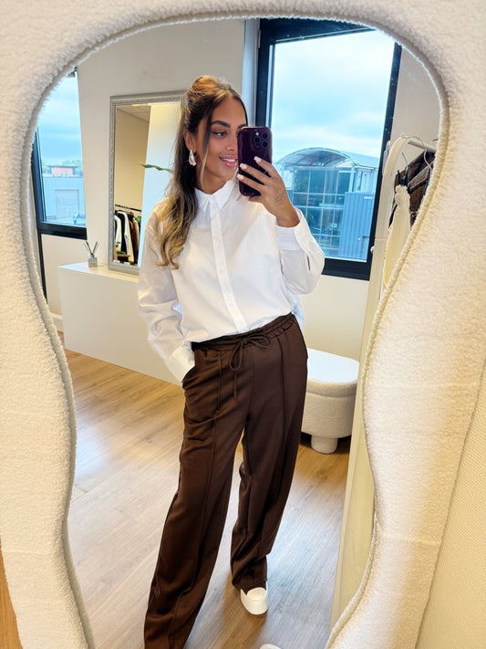 Tailored jogger straight fit choco