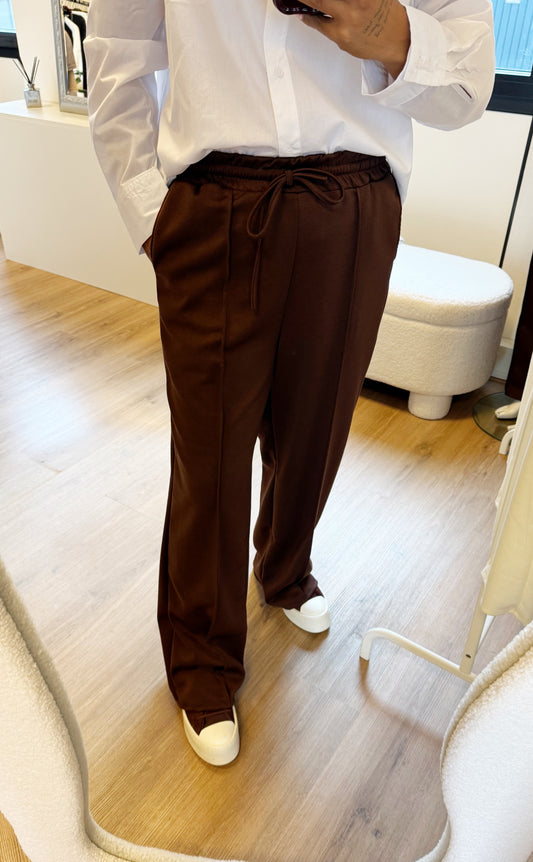 Tailored jogger straight fit choco