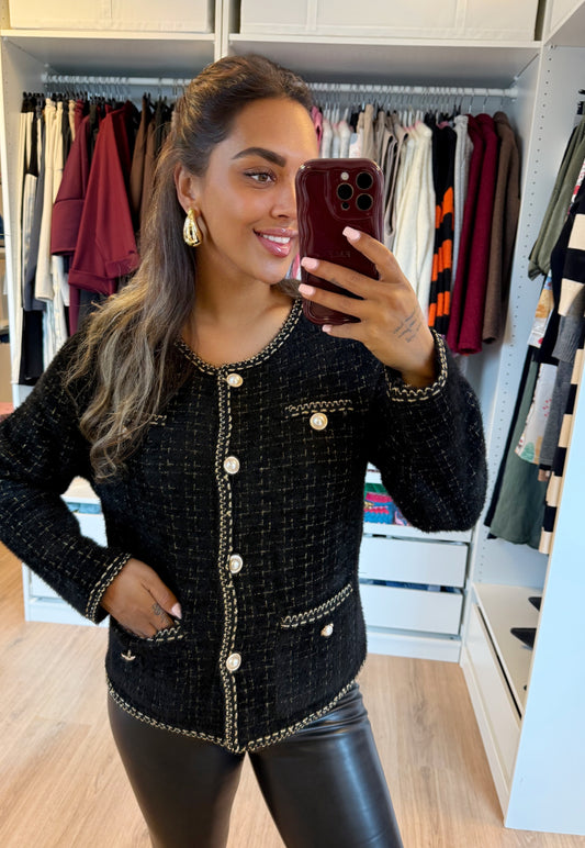 Eleonore elegant pearl vest black