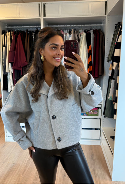 Benthe butterfly trenchcoat grey