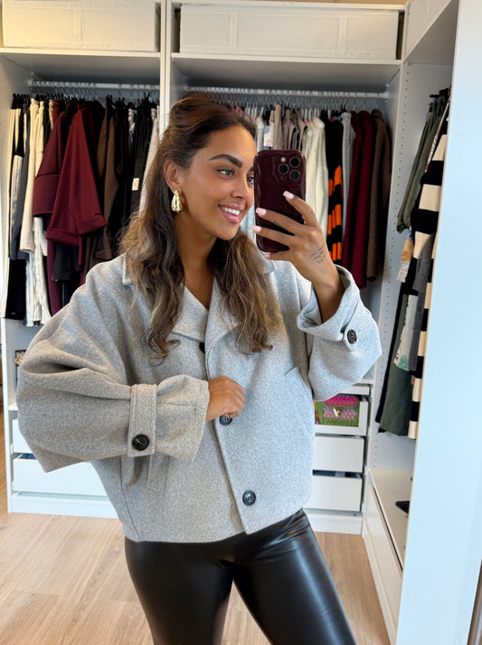 Benthe butterfly trenchcoat grey