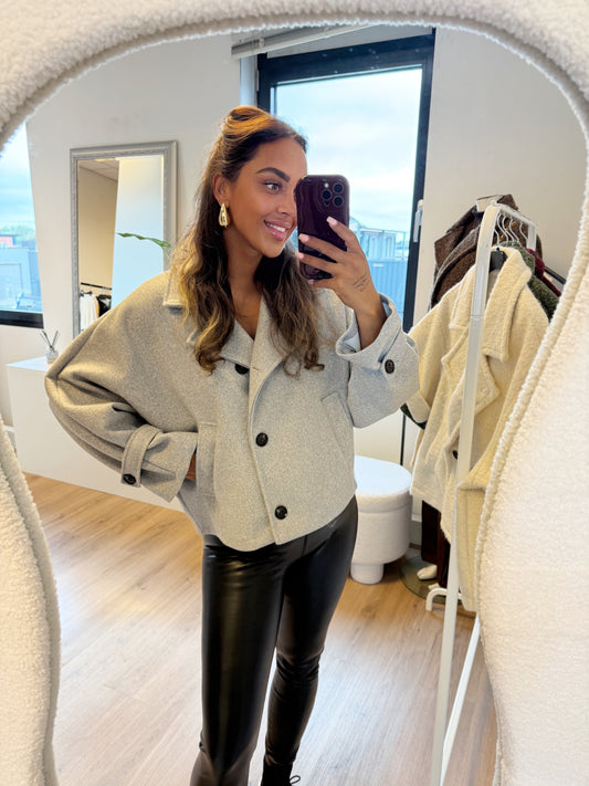 Benthe butterfly trenchcoat grey