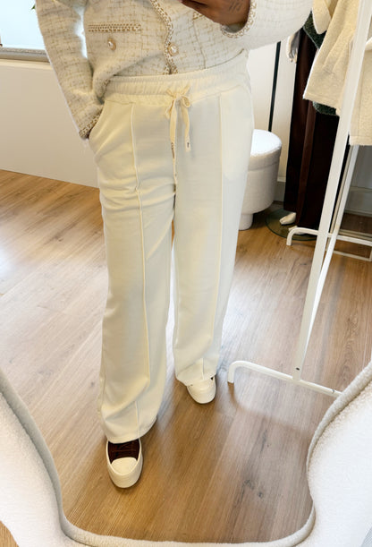 Tailored jogger straight fit offwhite