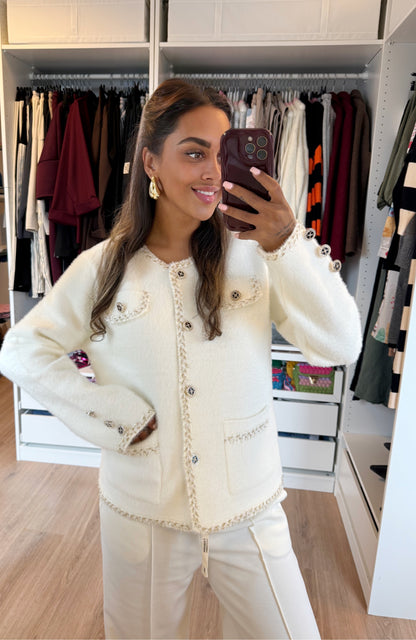 Eleonore elegant vest offwhite