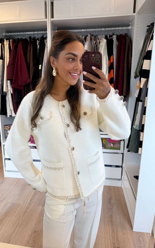 Eleonore elegant vest offwhite