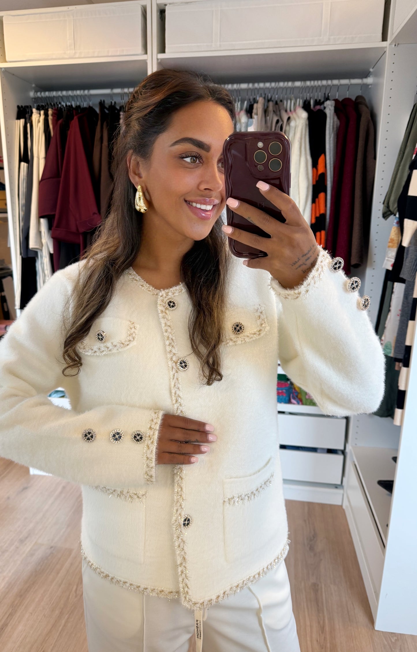 Eleonore elegant vest offwhite