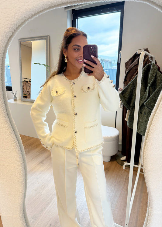 Eleonore elegant vest offwhite