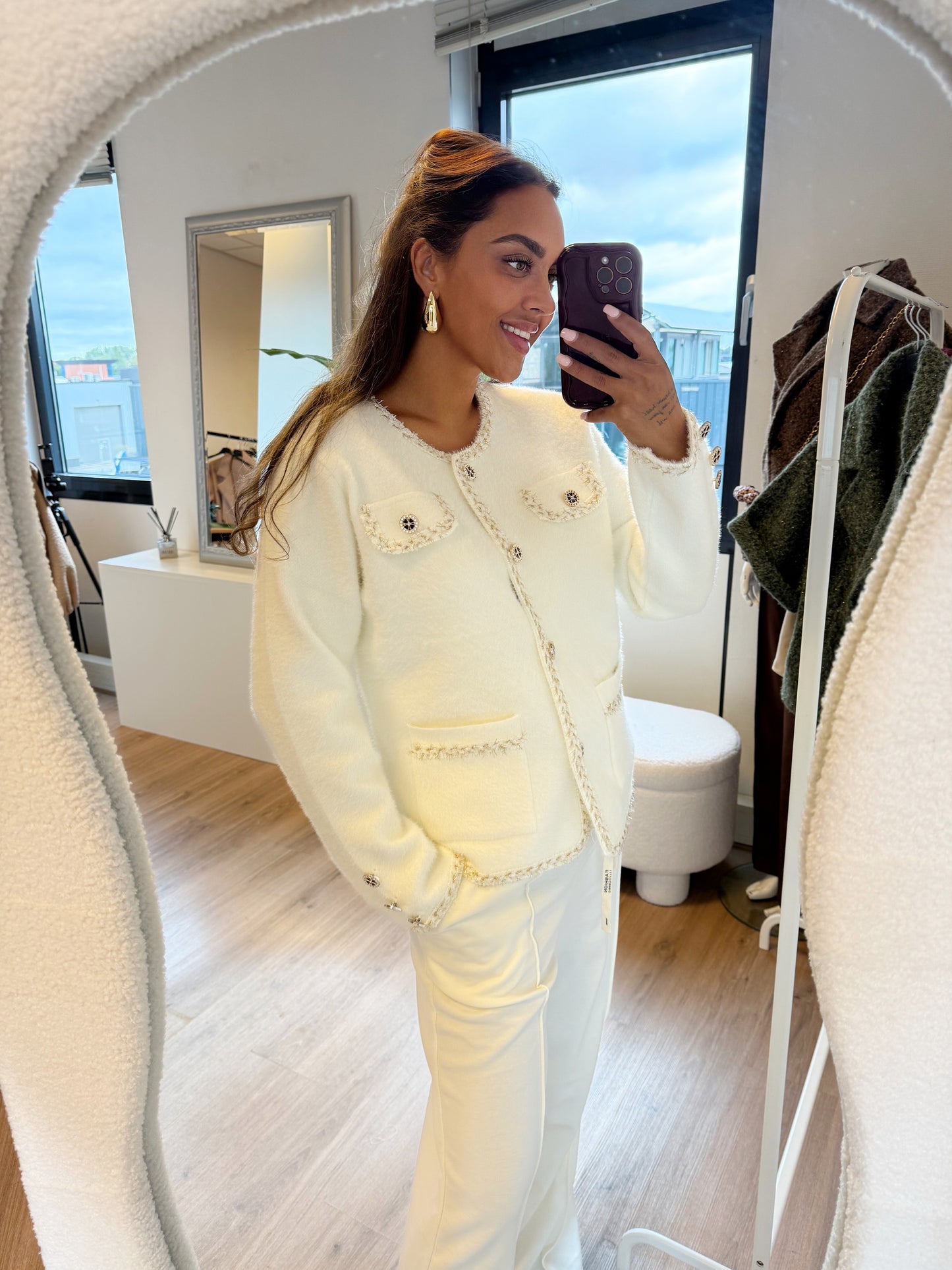 Eleonore elegant vest offwhite