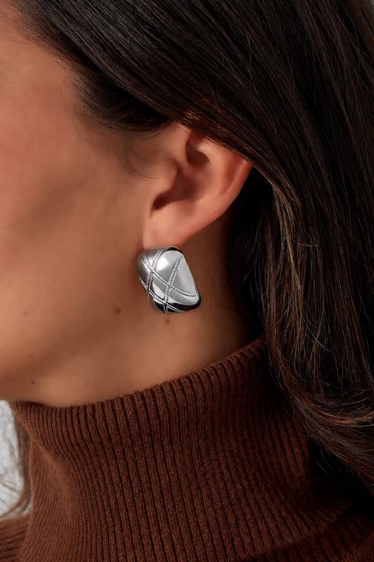 Vintage Diamond Earrings - Silver