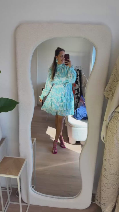 Romee ruffle dress lightblue