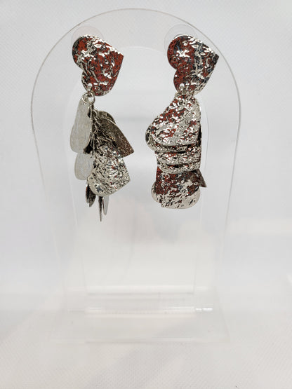 Earrings hearts silver