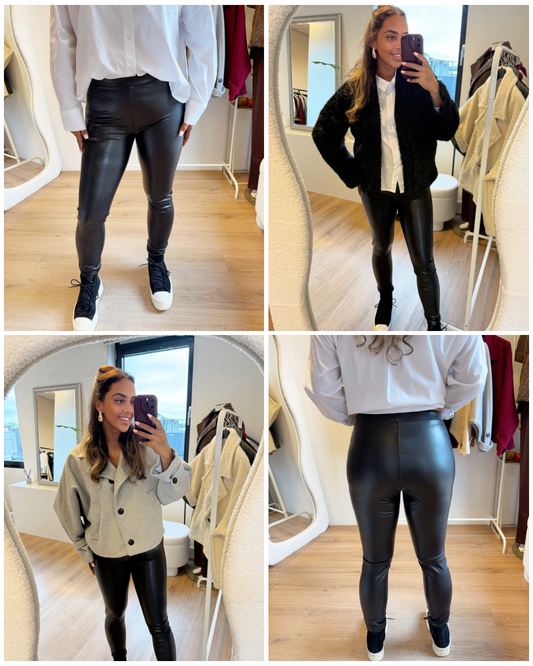 Norfy leatherlook legging black