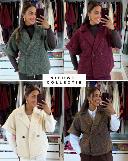 Nora soft glitter jacket army